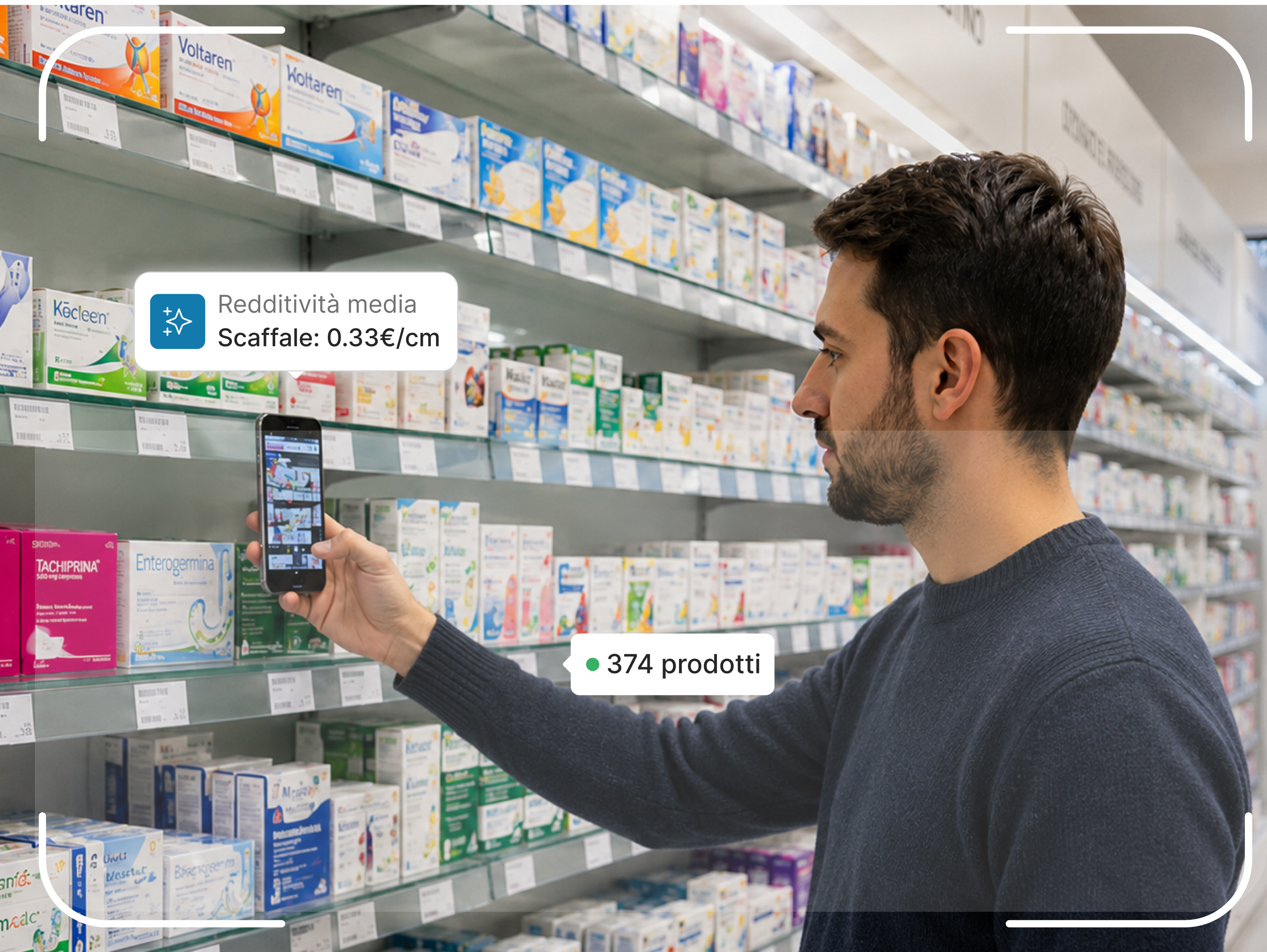 Scaffale digitalizzato con product detection e computer vision